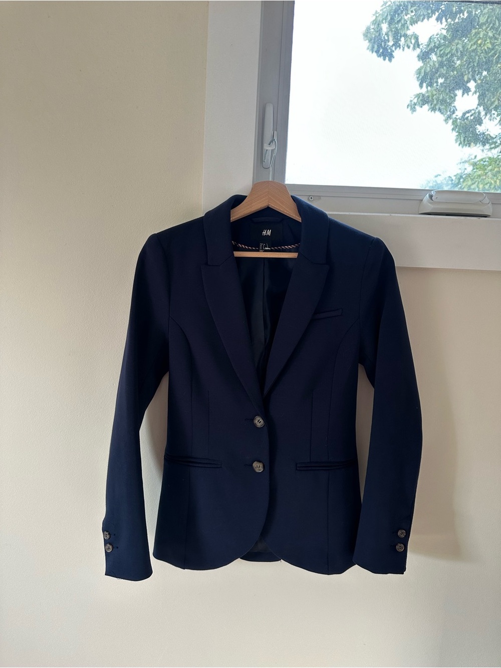 H&M Women's Dark Navy Two-Button Blazer